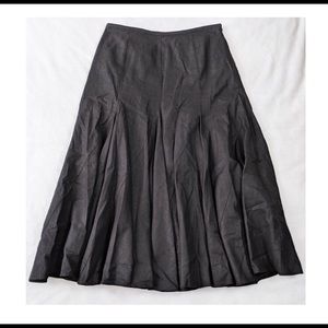 Loft Ann Taylor Black Midi Gypsy Skirt